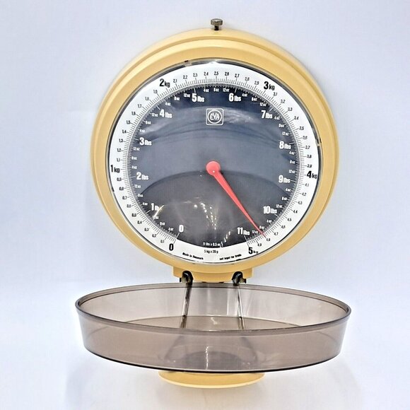 EVA Wall Mount Kitchen Scale Cream Detachable Base Made In Denmark-Vintage - Picture 1 of 8